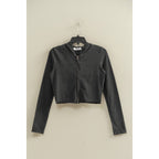 Zip Up Cropped Hoodie