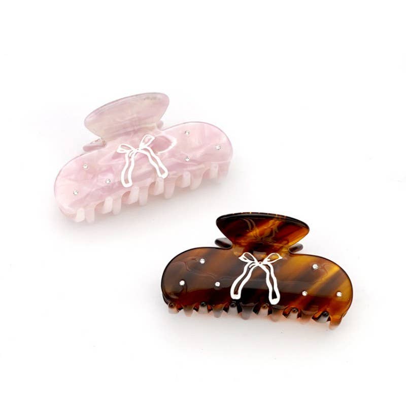 HALF MOON BOW HAIR CLAW CLIPS | 40H893