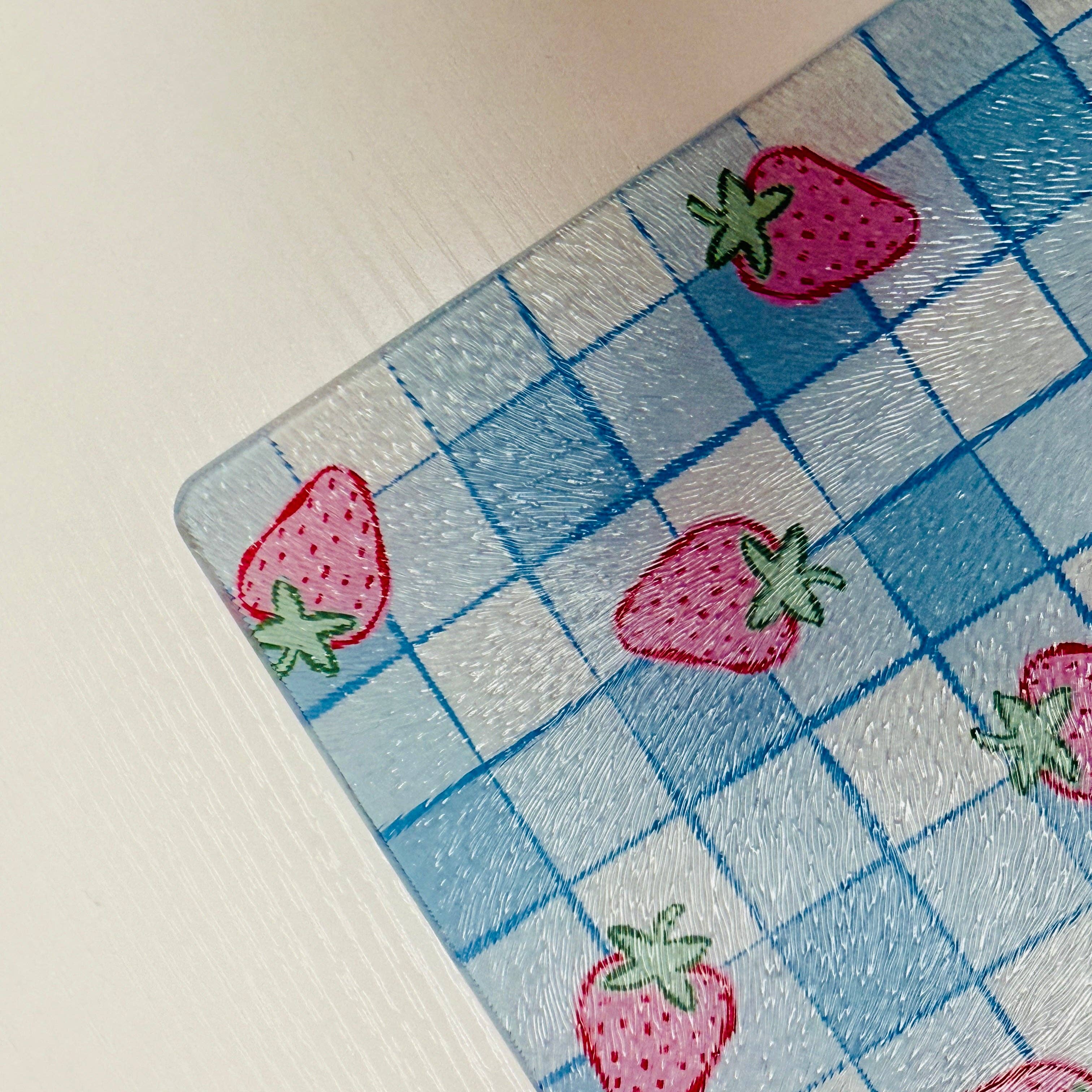 Strawberry Glass Cutting Board