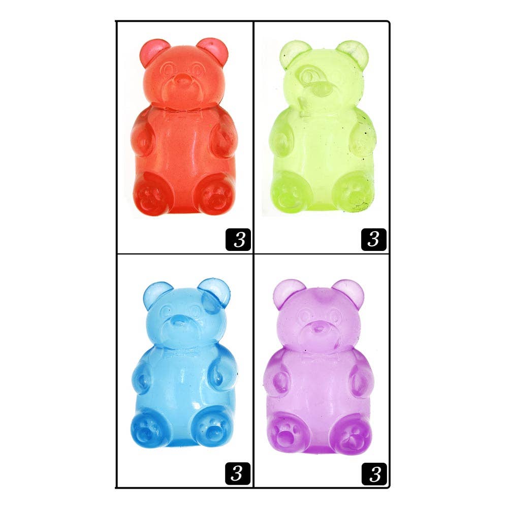 12PCS - Gummy Bear Squeeze Squishy Stress Relief Toy