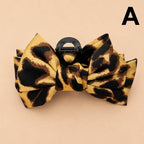 Leopard Print Bow Hair Claw Clips | 40H1215