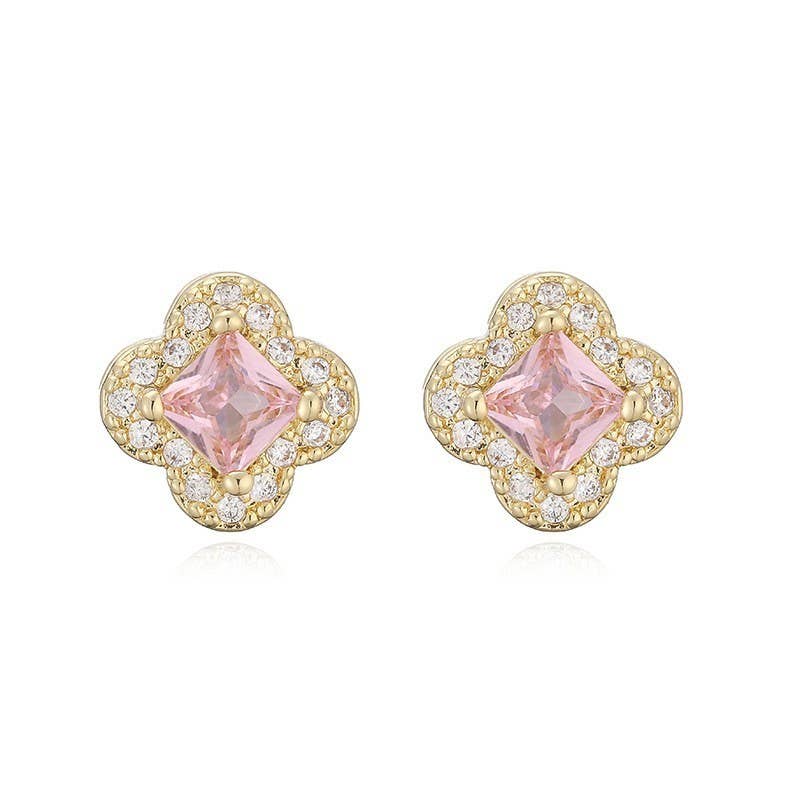 Clover Halo Stud Earrings | 40E520