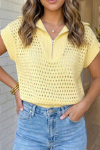 LAS-LIVE Eyelet Knit Ribbed Hollow Out Sweater (S-XL)