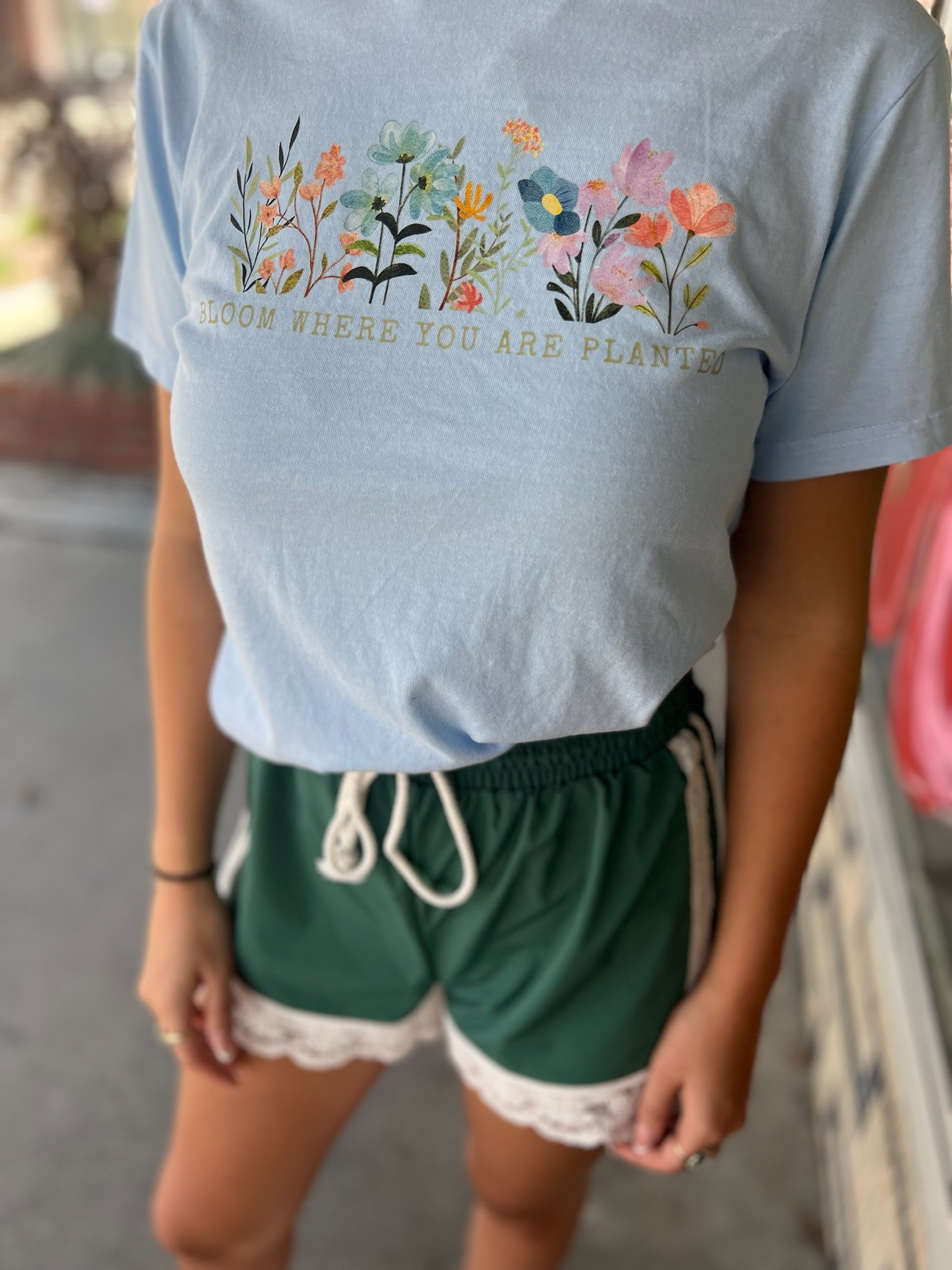 Lace Trim Activewear Shorts