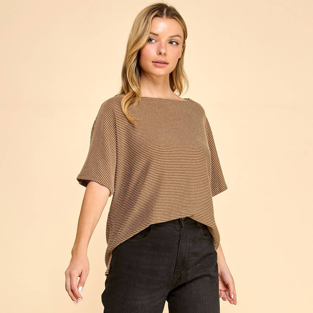 Solid Ribbed Basic Top