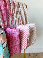 Western Print Everyday Carryall Tote Bag - Fabric Quilted 