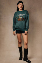 Yellowstone National Park Embroidered Crewneck Sweatshirt