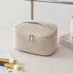 CORDUROY COSMETIC MAKEUP POUCH BAG | 40P635