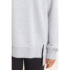 Acid Wash Raw Edge Sweatshirt