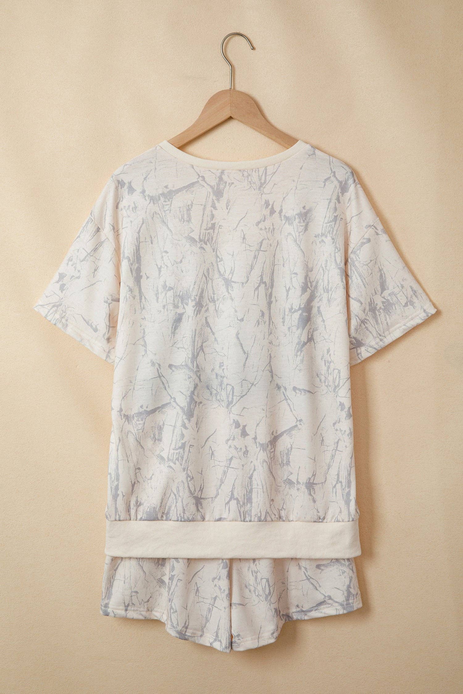 PRETTY BASH Camo V-Neck Loose Tee & Shorts Set