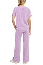 Acid Washed Top And Pants Set