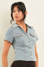 11314-PINSTRIPE DENIM SHIRTS
