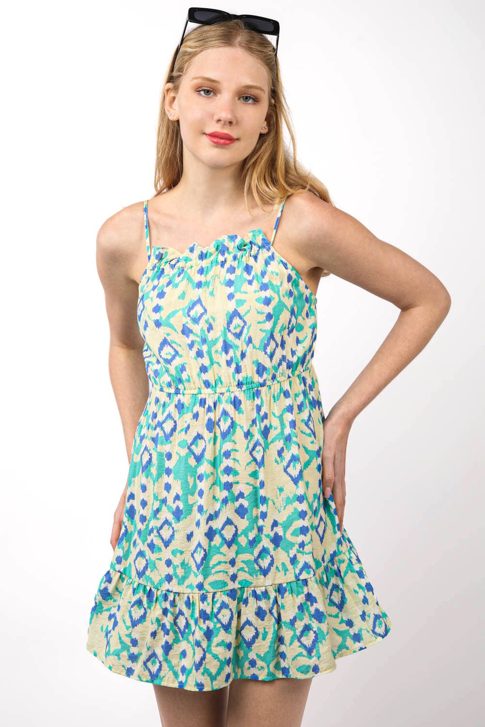 Multi Color Printed Summer Mini Dress