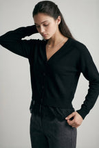 Lace-trimmed V-neck Cardigan