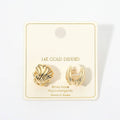 14K Gold Dipped Shell Huggie Earrings