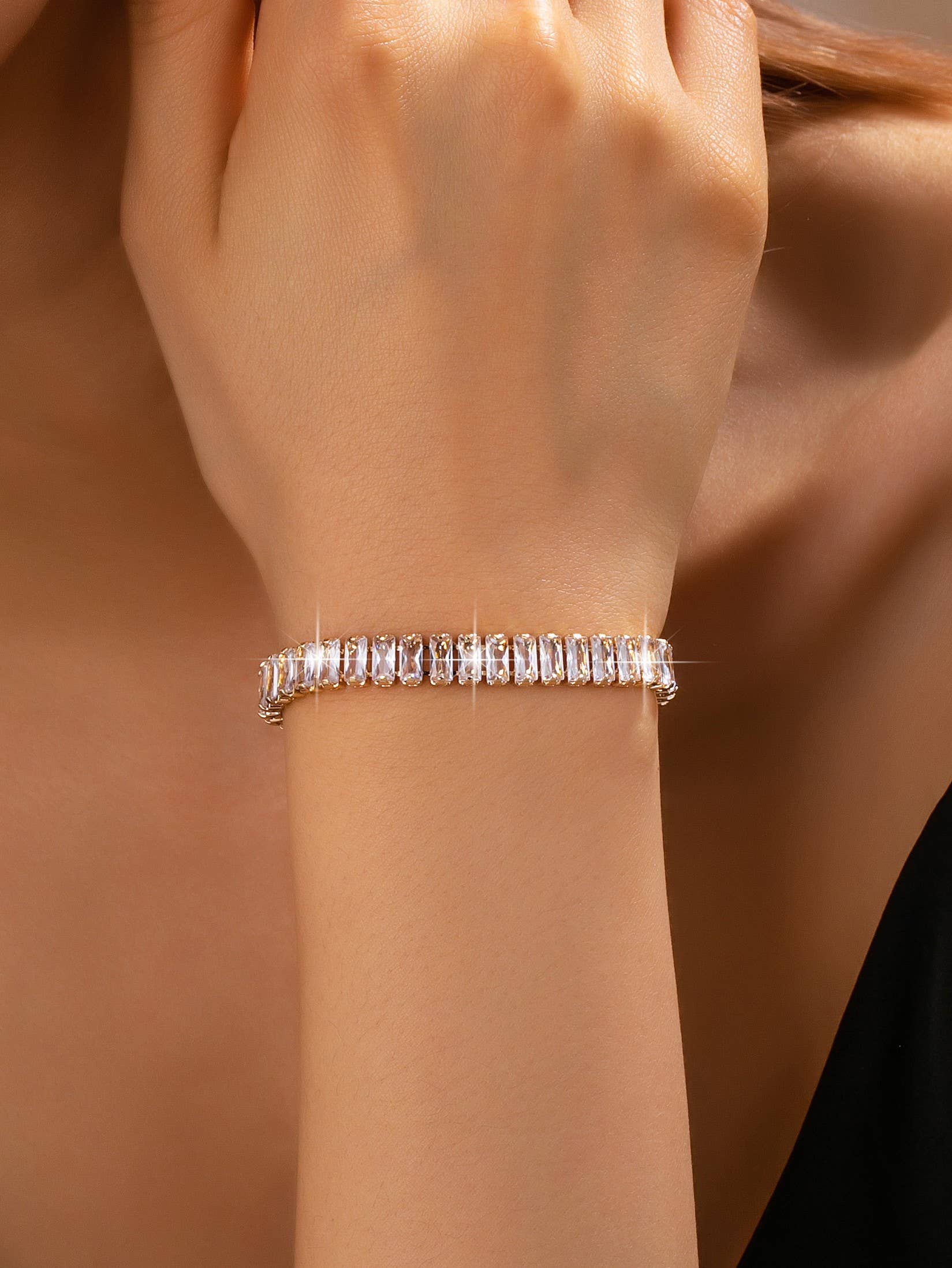 Baguette Crystal Tennis Bracelet | 80B1658