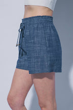 Striped Linen Blend Shorts