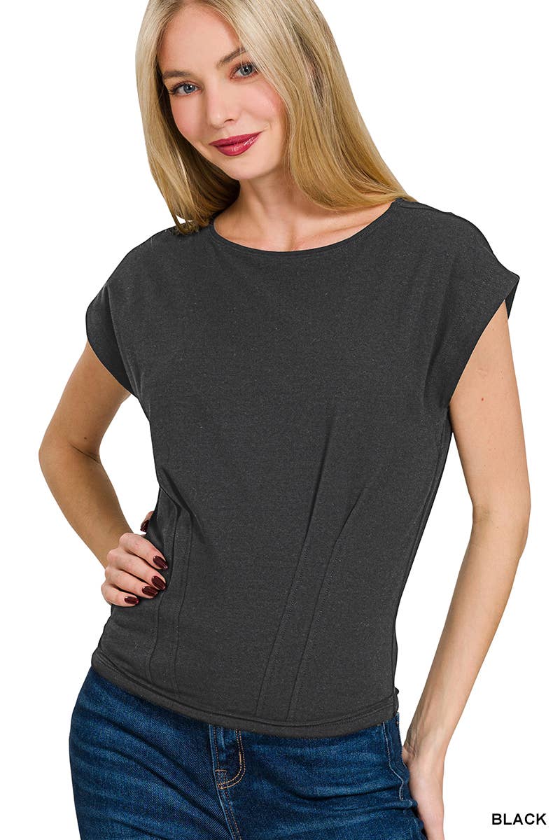 Gathered Waist Top - Zenana