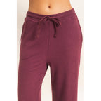 Brushed Waffle Drawstring Pants