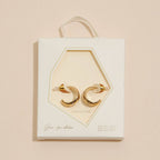 CZ Northern Star Huggie Earrings | 18K Gold Dipped