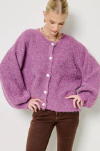 Balloon Sleeve Knit Cardigan