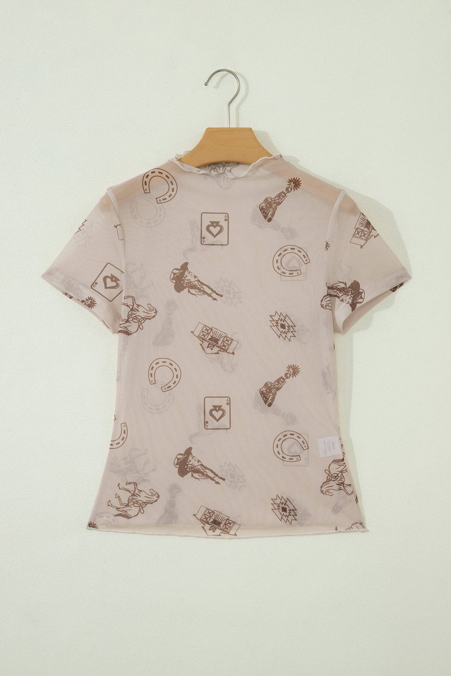 PRETTY BASH Western & Leopard Mesh Top