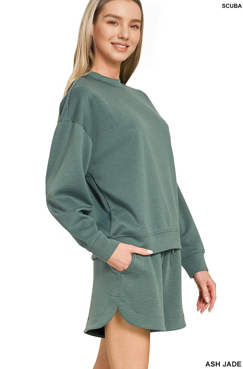 0822 Scuba Pullover & Shorts 2PC Set SI-28647