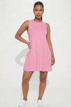 Comfy Sleeveless Flare Mini Dress