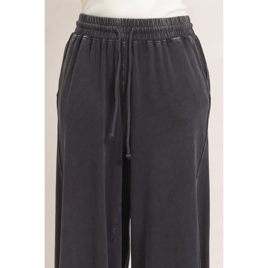 Wide Leg Mineral Wash Pants