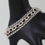 Triple Box Link Chain Bracelet