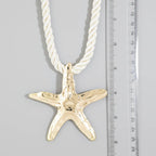 Starfish Twisted Cord Statement Necklace