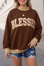 BLESSED Graphic Mockneck Oversized Sweatshirt | S-4X