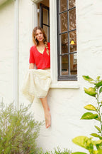 V-Neck Cropped Button Cardigan