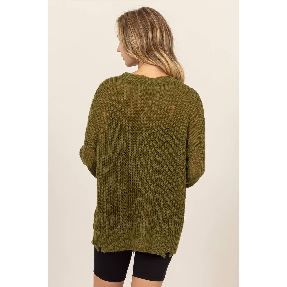 Distressed Knit Sweater