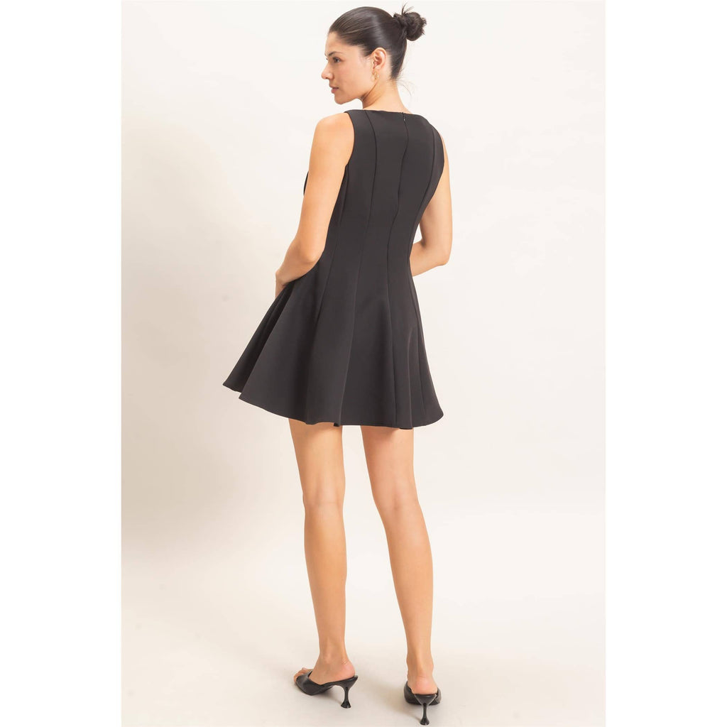 Sleeveless Fit And Flare Dress