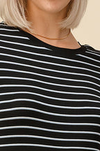 AY34568S4 - SHORT SLEEVE MULTI COLOR STRIPE TOP