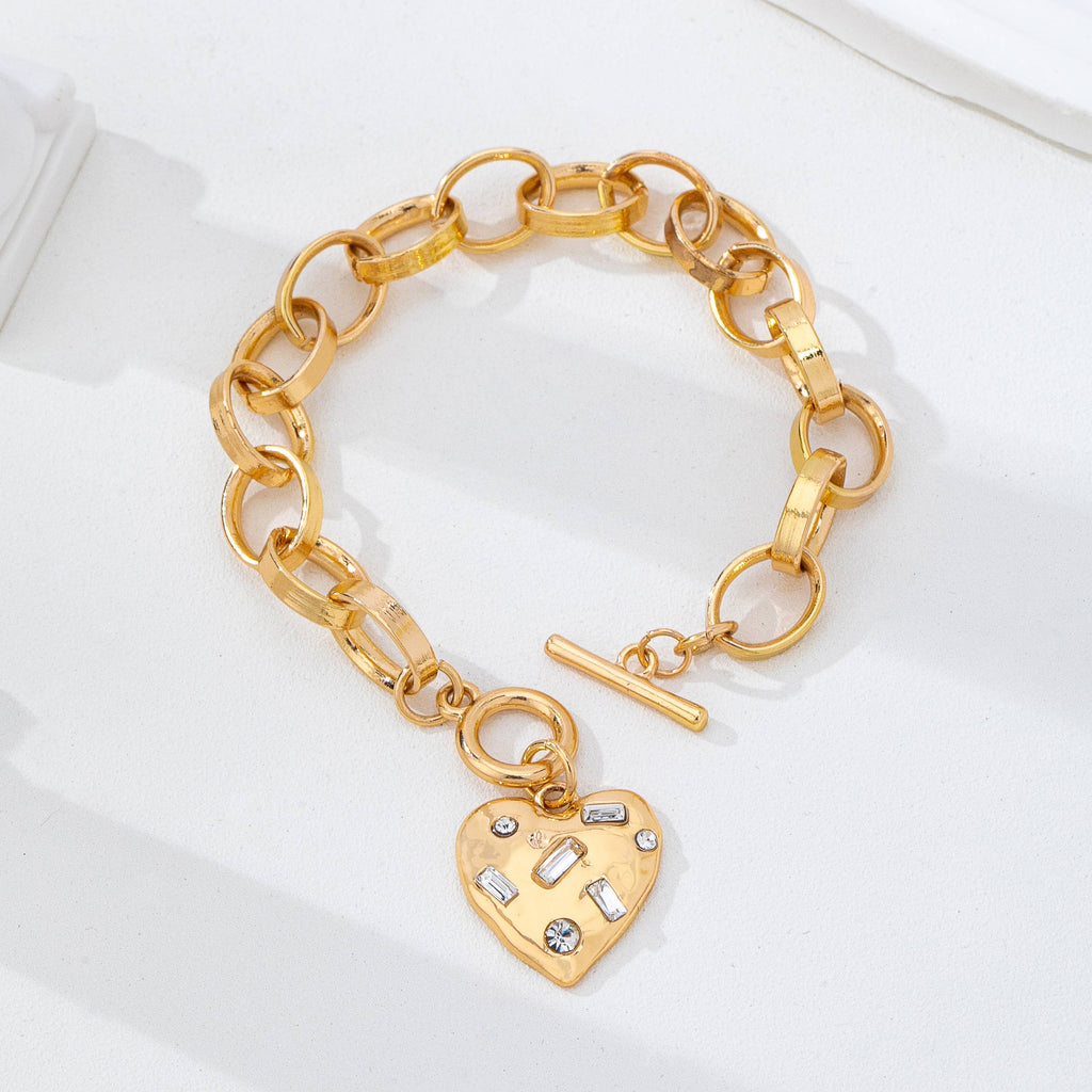 Crystal Heart Toggle Bracelet | 80B1741