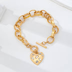 Crystal Heart Toggle Bracelet | 80B1741