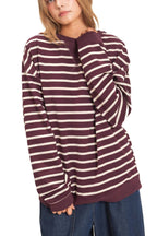 Striped Long Sleeve Pullover