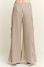 STRIPE WIDE LEG PANTS CREAM EDITION