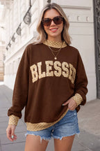 BLESSED Graphic Mockneck Oversized Sweatshirt | S-4X