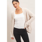 Patch Pocket Chenille Cardigan