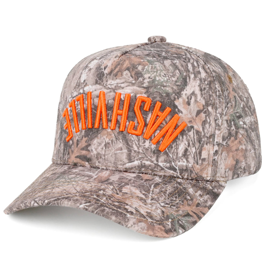 C.C NASHVILLE Embroidered Letter Two Tone Trucker Hat