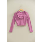 Zip Up Cropped Hoodie