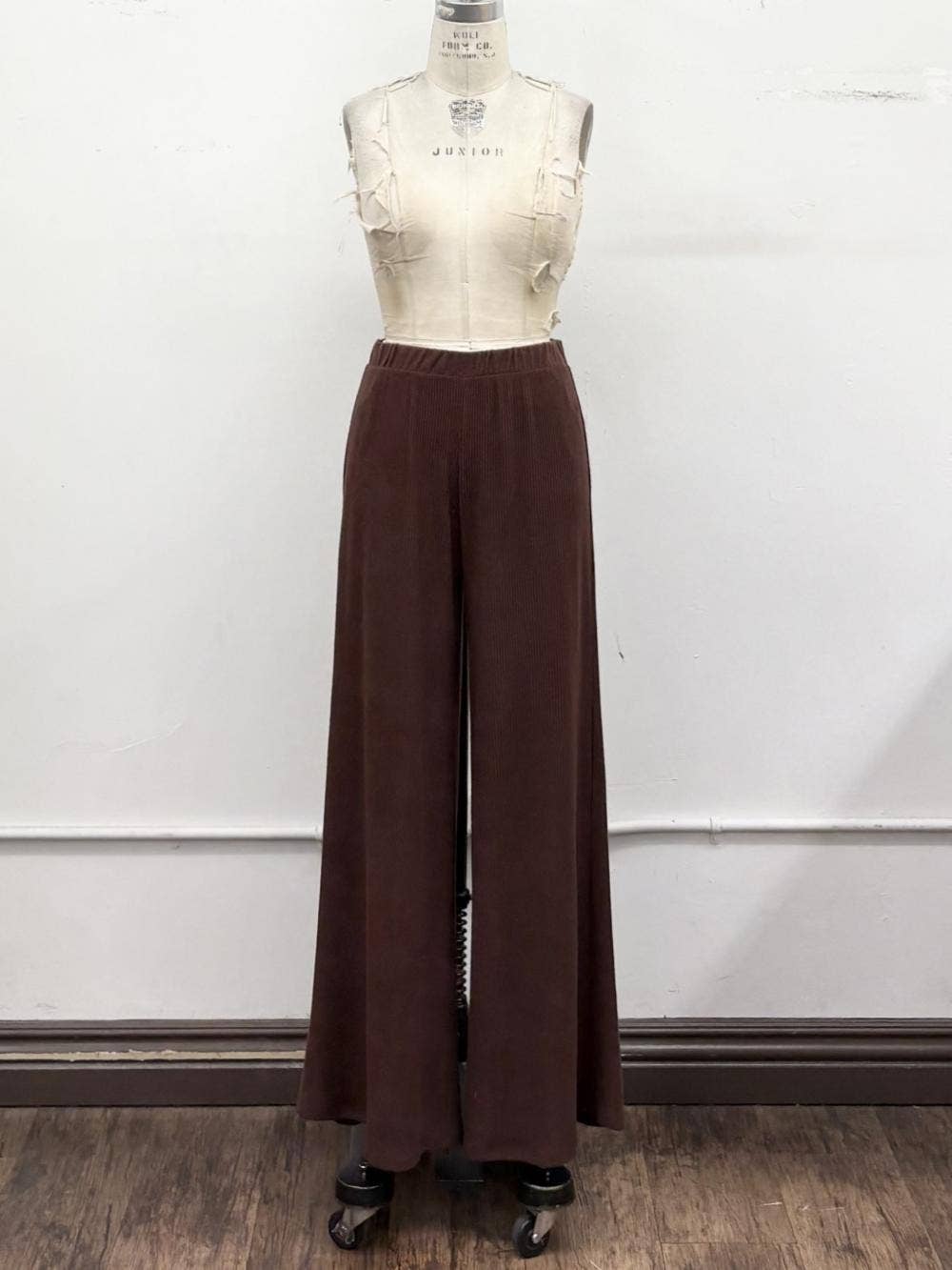 Hacci Rib Matching Pant Set