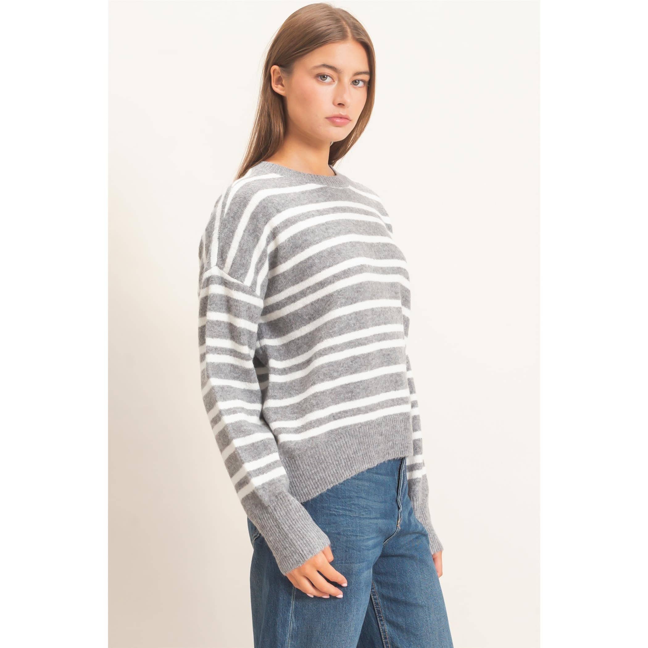 Striped Crew Neck Sweater
