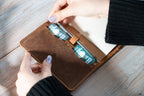 Personalized Leather Passport Cover, Leather Journal, Refillable Custom Notebook Travel Journal, Handmade Journal, Personalized Wedding Gift, Groomsmen Gift, Wedding Gift