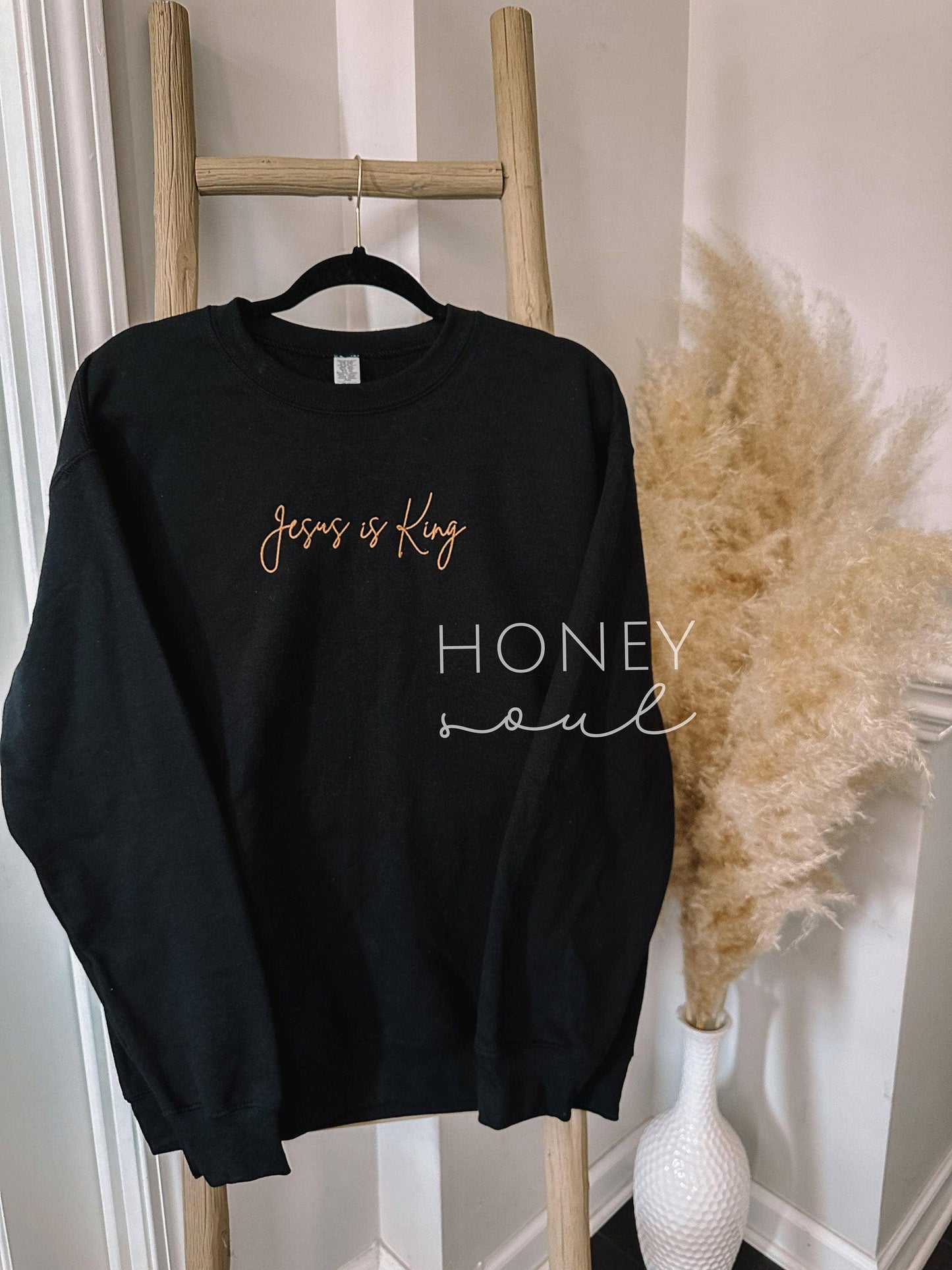 Embroidered 'Jesus is King' Sweatshirt