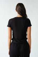 Marlow Short-Sleeve Ruched Two-Piece Set