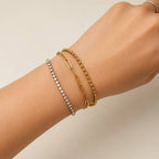 STAINLESS STEEL TARNISH FREE RHINESTONE BRACELET | 40B5270